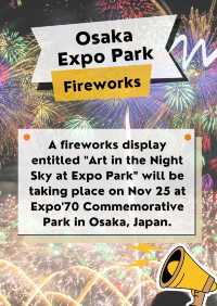 Fireworks at Osaka Expo Park🎇