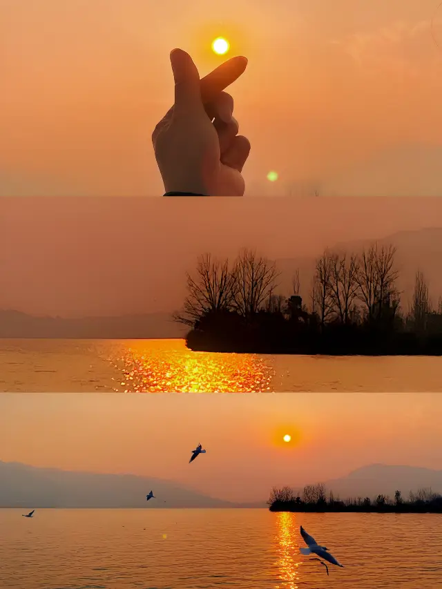 Xichang Qionghai - Moon Bay Encounter the beautiful sunset