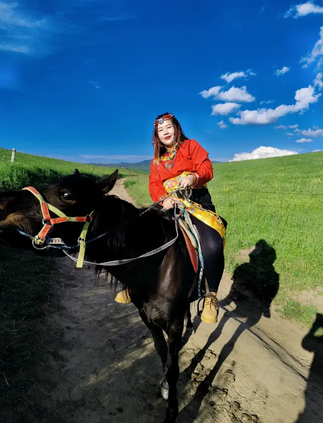 【Gannan】I learned to ride a horse on the grassland|Sangke Grassland