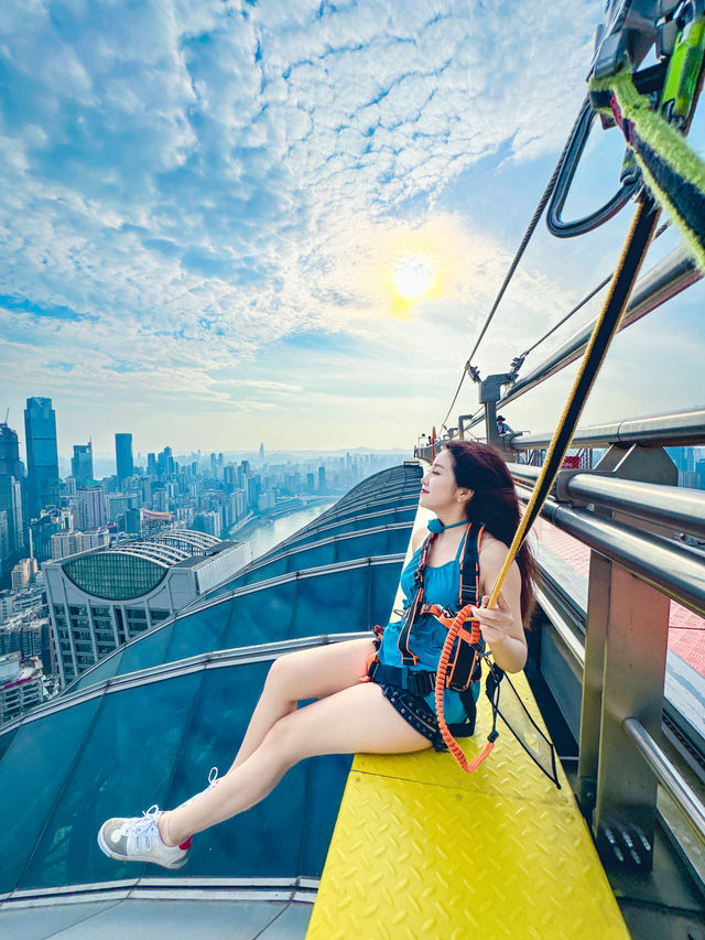 在重慶雲端打卡肖戰同款機位還有高空秋千