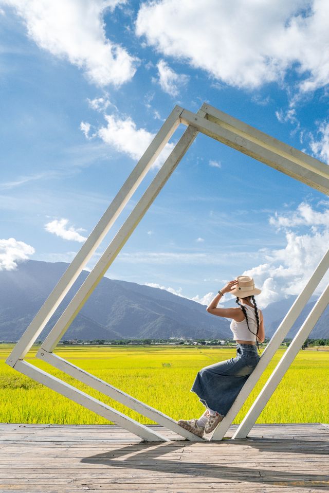 在池上隨著稻香繼續奔跑，這是真實的畫面。