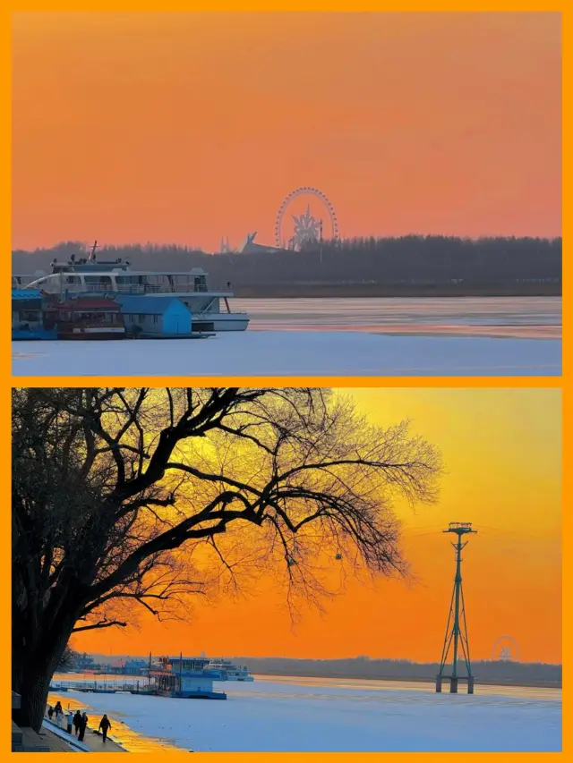 Sunset Guide by the Songhua River