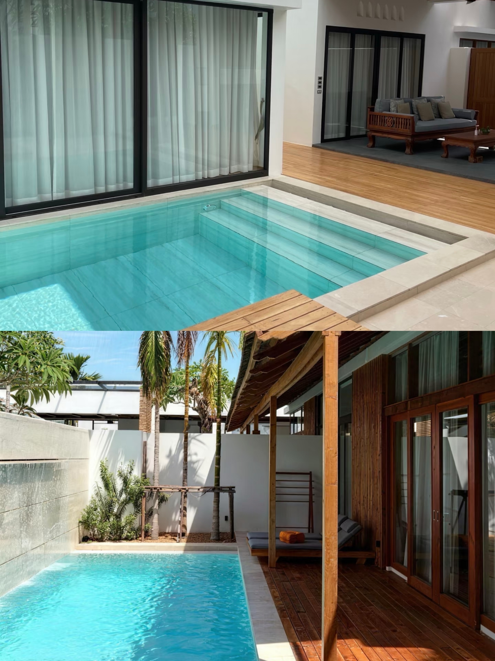 If you want to relax in Thailand, you're in luck. I really found a treasure hotel with a private pool, walking distance to the beach, and once you stay, you'll fall in love completely.
✔️5-minute walk to Kata Beach
✔️Each room has a private pool + SPA bathtub
✔️Standalone villa
Recommendation rating: 🌟🌟🌟🌟🌟
· 
📍Location
The hotel is right next to Kata Beach and Little Kata Beach 🏖️, just a 5-minute walk to the beach. Nearby attractions include Kata Viewpoint and the Big Buddha, making travel super convenient. Right outside is the lively Kata Walking Street and night market 🌃, with a 7-Eleven next door and plenty of restaurants 🍴 nearby for easy dining and shopping. The hotel itself is quiet and peaceful, not noisy at all. It’s a 30-minute drive to Phuket Town and 45 minutes to Phuket International Airport.
· 
🏠Room Experience
The rooms blend local Thai features, each being a villa with a private pool. The courtyard has frangipani trees alongside the pool 🛏️. The rooms are spacious and tidy, with every little corner carefully maintained. The bedding is soft and comfortable, with multiple pillow options. Each room has a private SPA bathtub 🛁 and a kitchen where you can cook for yourself. Equipped with a 32-inch LCD TV and an Apple mini computer, all daily necessities are covered 🌃. Nightly turndown service is provided with a cozy setup, and guests receive complimentary flowers—super thoughtful.
· 
✅Public Areas & Services
🔸The hotel’s public areas are maintained daily by a florist creating different floral designs 🌸. The various plants are very soothing. There’s a full SPA service, outdoor pool, steam room, and fitness center 💆. The SPA massage experience is extremely comfortable. There’s also a library and barbecue grill, offering diverse leisure options.
🔸A Chinese-speaking butler is available throughout your stay, so no worries if you don’t speak English. Upon check-in, you’ll receive a welcome drink and a cool towel, making the experience excellent.