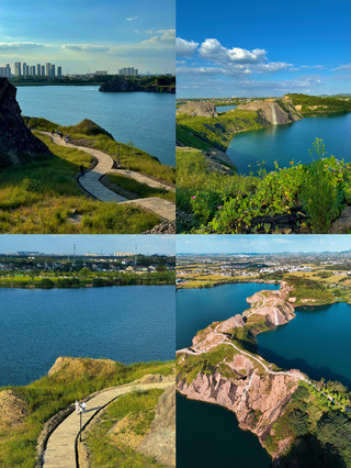 I thought West Lake was beautiful enough... until I came here🌋 It's as beautiful as the real-life Zelda🏝️ People who don't know would think I went to an island🌊 The lake is open