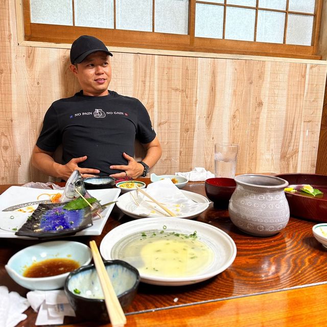 Sashimi at a local Japanese dinner 