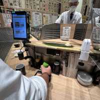 Get fresh fish at this Standing Sushi Bar!