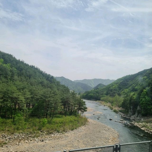 기차여행... 영동선의 어느 마을역 ~