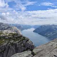 Hiking to Pulpit Rock in Norway