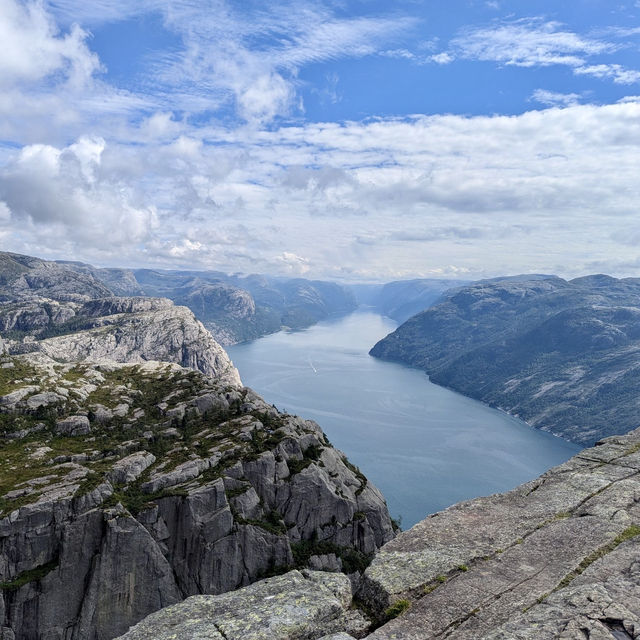 Hiking to Pulpit Rock in Norway