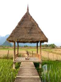 Golden hour in Vang Vieng’s Hidden Paradise 