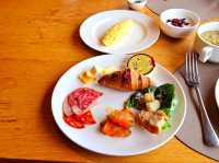 We had a scumptious breakfast at The SEAES Hotel and Resort