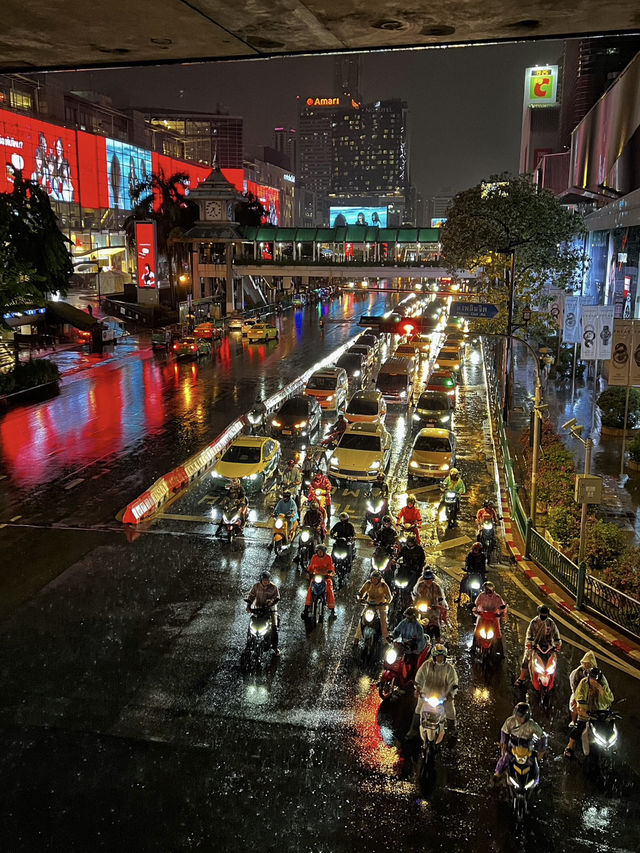City Lights from Above: Bangkok’s Central World Night Glow 🌃✨
