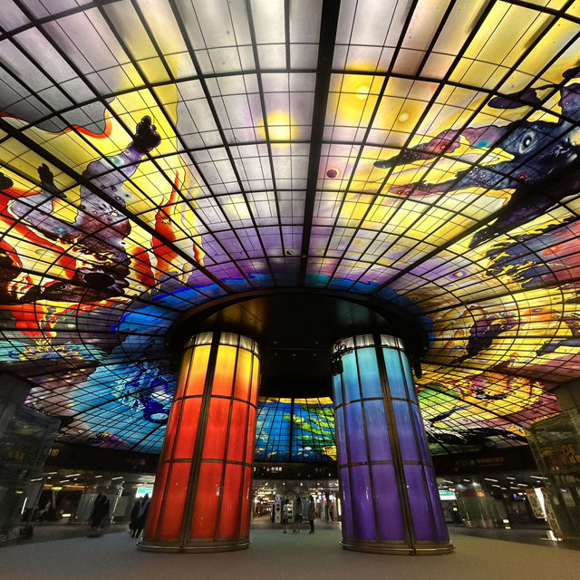 🌈✨ *Dome of Light (光之穹頂): The World’s Largest Glass Mosaic at Formosa Boulevard Station* 🚇🎨