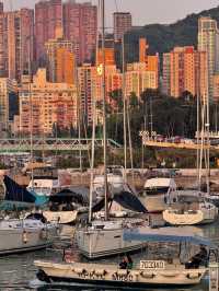 🌅Victoria Harbour – Golden Skies at Dusk