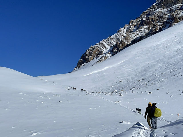 One of the toughest yet most rewarding parts of the Annapurna Circuit👫😎😍👍