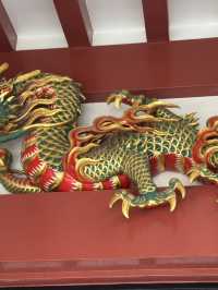 日本沖繩|波上宮吉祥神獸——金光躍雲的護佑之姿,融合龍與麟的祥瑞,庇佑信眾的聖殿細節