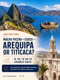 Peru First-Timer Route Builder: Lima + Cusco—Add Arequipa or Lake Titicaca?