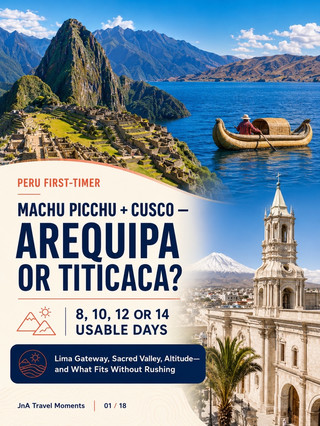 Peru First-Timer Route Builder: Lima + Cusco—Add Arequipa or Lake Titicaca?