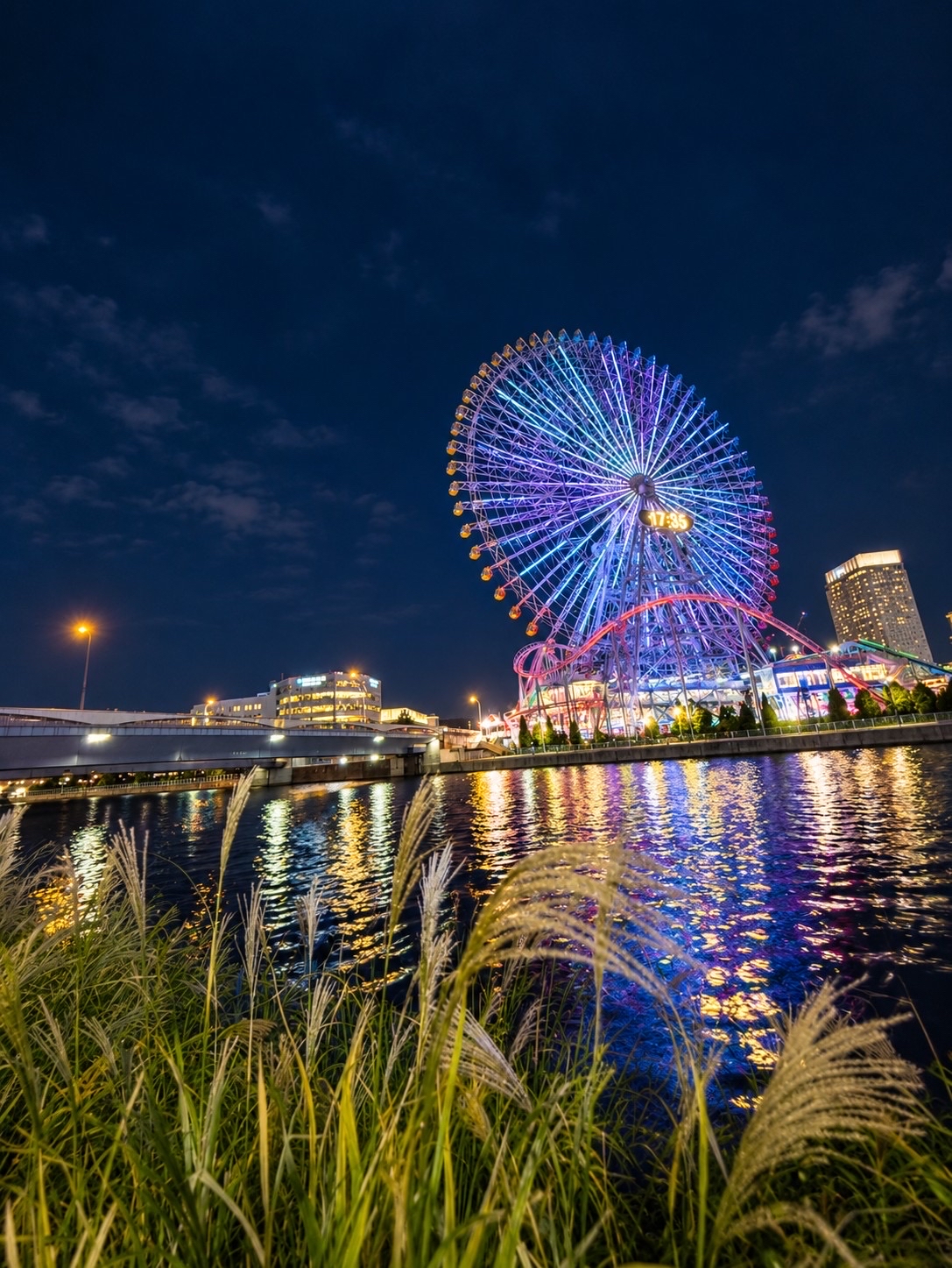 Thành phố Yokohama quyến rũ về đêm! Chiêm ngưỡng vẻ đẹp lung linh của ánh đèn tại Yokohama Cosmo World 🎡✨🌃