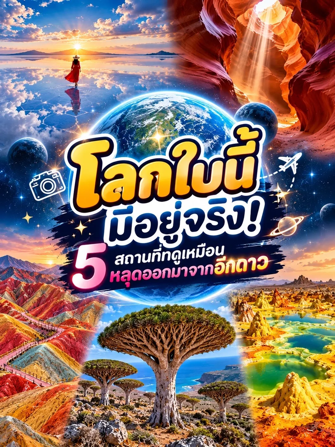 🌎✨ Dunia ini benar-benar ada! 5 tempat yang seolah-olah berasal langsung dari planet lain 🪐💫