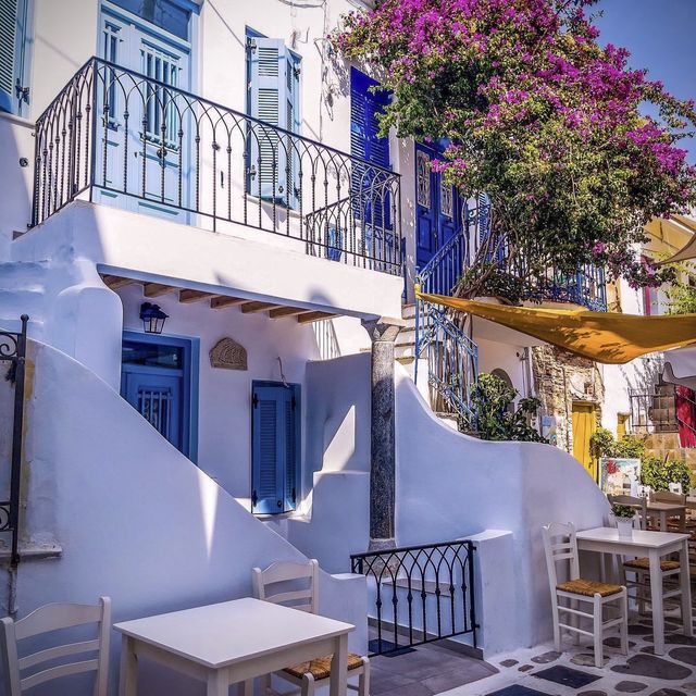 Colourful Tinos Island ❤️💙🤍🩷