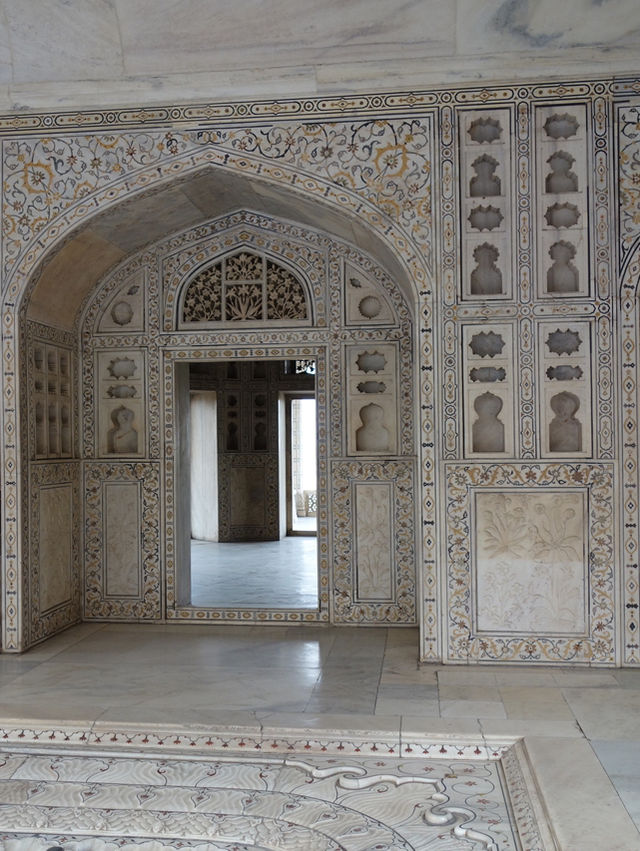 Agra Fort: A Historic View of the Taj Mahal
