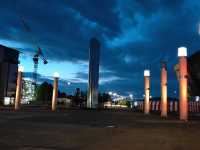 cardiff bay in evening