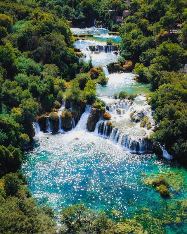 Nature from Above: Discover the Beauty of Krka National Park through Awe-Inspiring Drone Photography 🌿✨