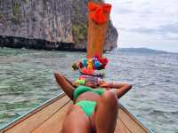 Long tail boat in Phi Phi Island 