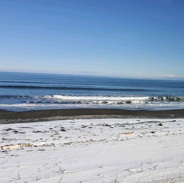 北海道網走市美麗的鄂霍次克海岸風光