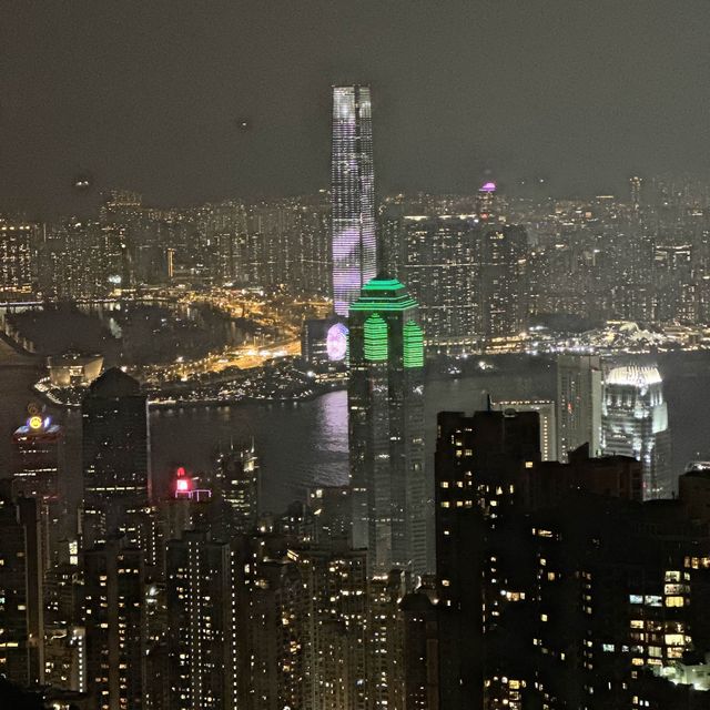 太平山頂，維多利亞港夜景