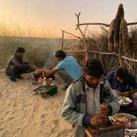 Camping underneath the stars at Tsar desert