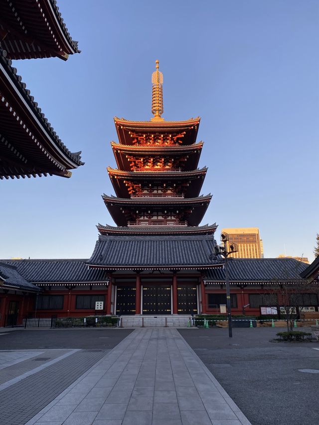 早朝の浅草寺