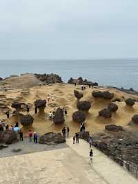 อุทยานหินแปลกริมหาดทะเลที่ Yehliu Geopark