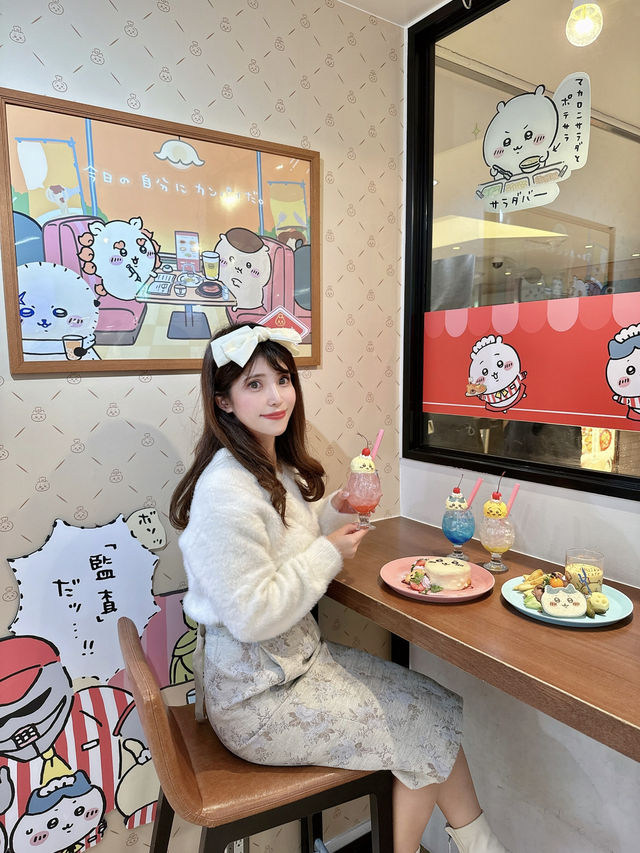 ちいかわの“ファミレス”をコンセプトにしたカフェ🍰 