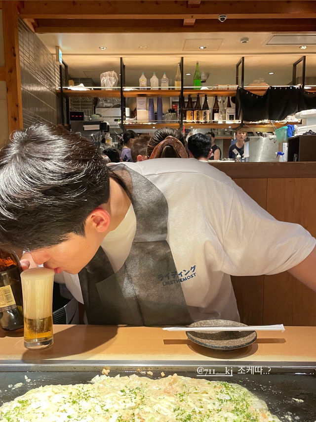 도쿄 대표 관광지에서 먹는 도쿄 대표음식 몬자야키⭐️