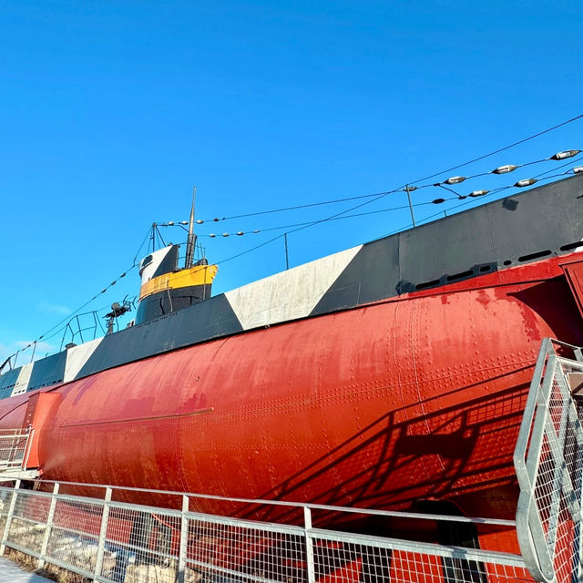 OLDEST RED SHIP FROM 1903 IN SUOMENLINNA ISLAND