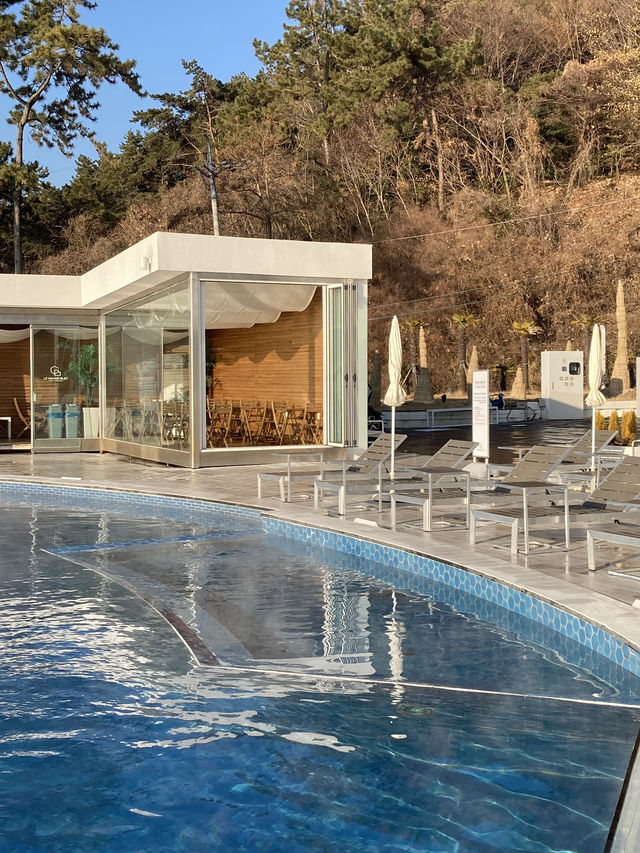 아낌없이 온수로 채워주는, 르그랑블루리조트