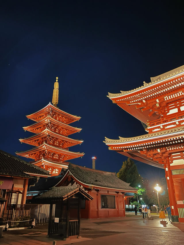 เดินเที่ยววัดเซ็นโซจิตอนกลางคืน สวยมากกก 🏮⛩️