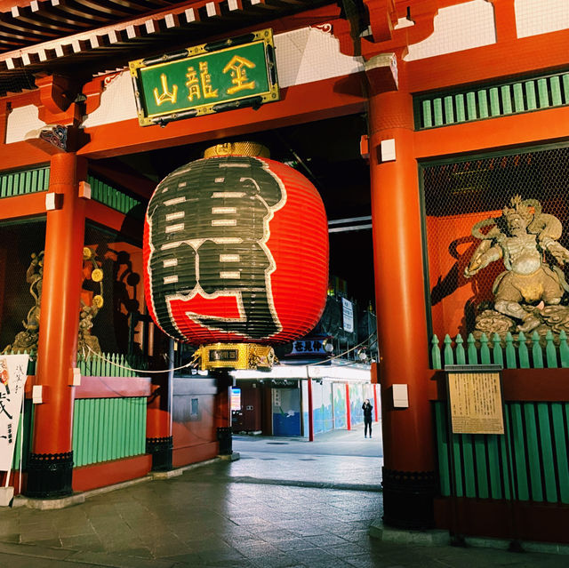 美しくライトアップされた浅草 【浅草寺】