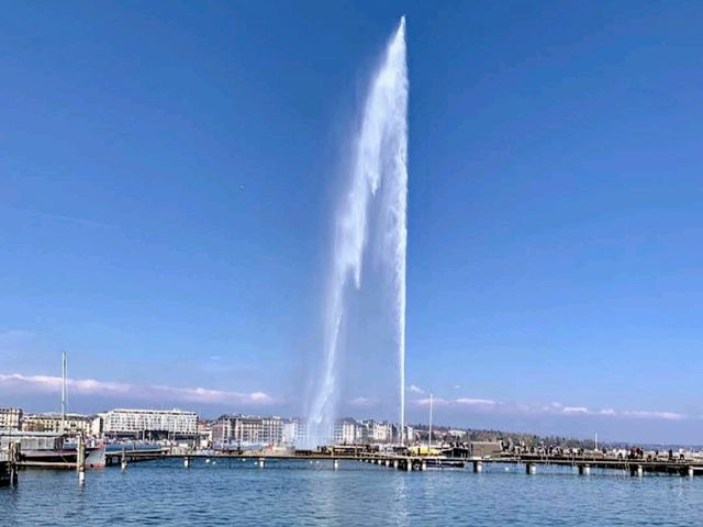 日內瓦 | 140公尺的衝天水柱---日內瓦湖大噴泉 Jet d'Eau
