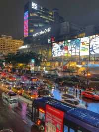 City Lights from Above: Bangkok’s Central World Night Glow 🌃✨