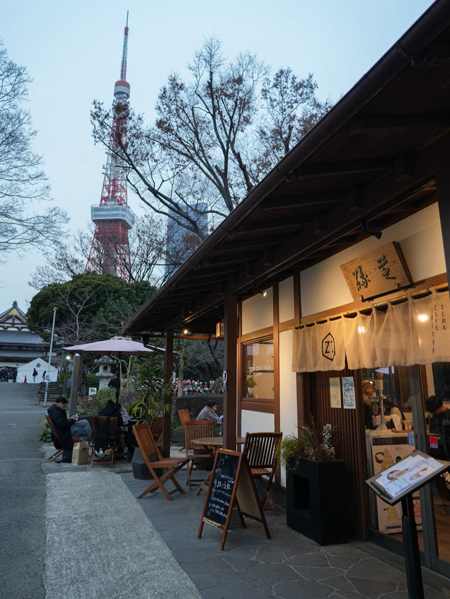 東京タワー人気撮影スポット＆東京タワーが目の前にある寺カフェ📸