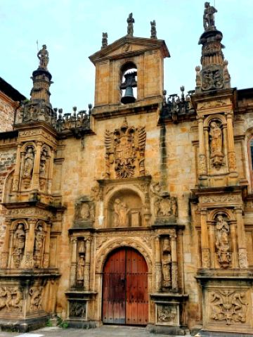 Close-up appreciation of classical church architecture