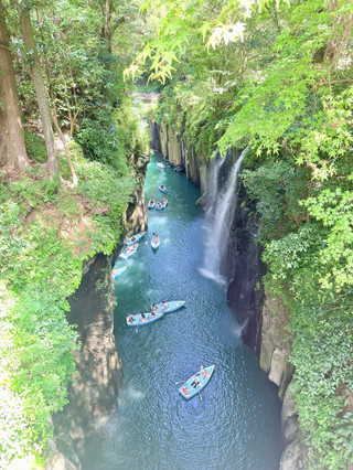 A fairyland of waterfalls and lush valleys: Takachiho Gorge, a sensory feast of boating and miniature train rides.