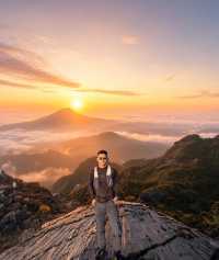Golden Sunrise from Mount Sibayak