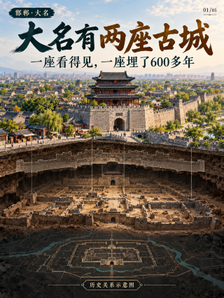 大名有兩座古城，一座竟然埋在地下600多年