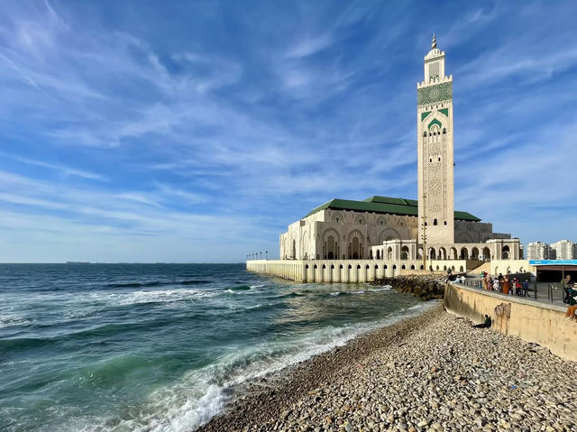 A Symphony of Stone and Sea: The Hassan II Mosque’s Majestic Embrace 