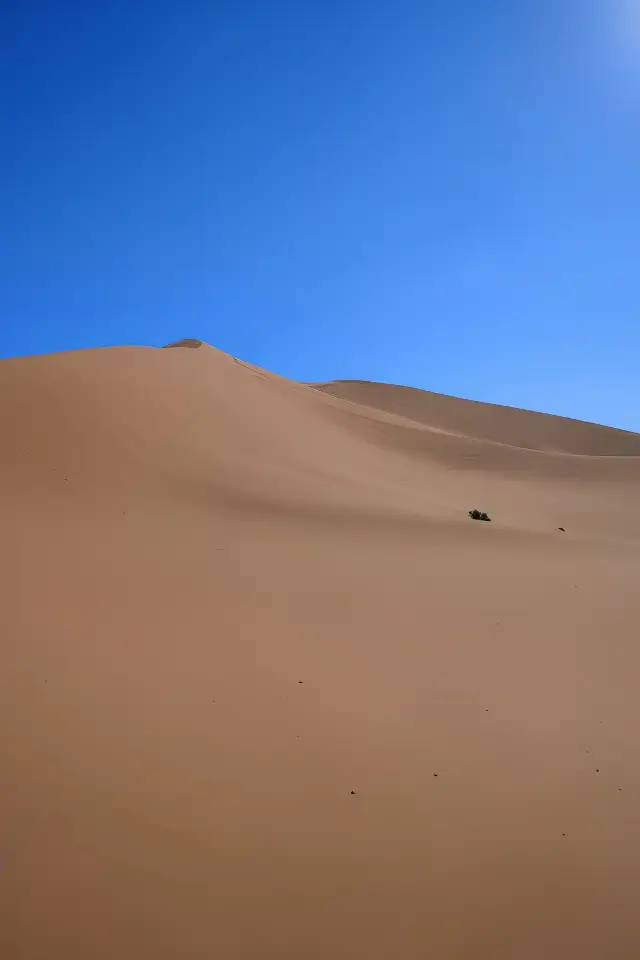 Xinjiang | Kumtag Desert: A solitary smoke in the vast desert aligns with the long river as the setting sun forms a perfect circle