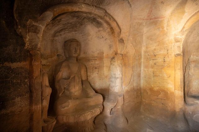 天龍山石窟旅遊攻略圖。 天龍山石窟旅遊攻略圖。